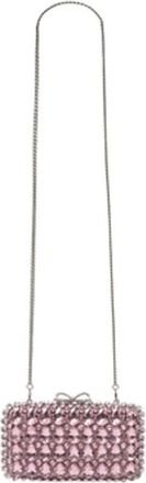 Self Portrait Clutches, female, Pink, Size: ONE SIZE Crystal Clutch