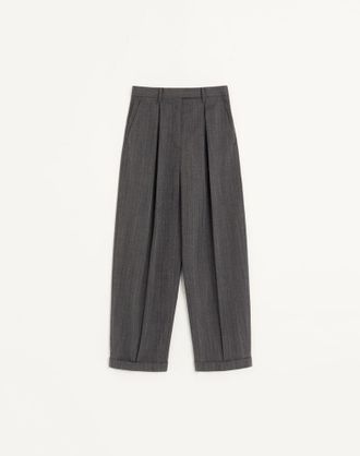 Valentino Pantaloni Valentino In Multicolor Pinstripe Donna GRIGIO/MULTICOLOR 36