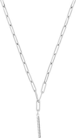 Sterling Forever Braided Initial Pendant Necklace