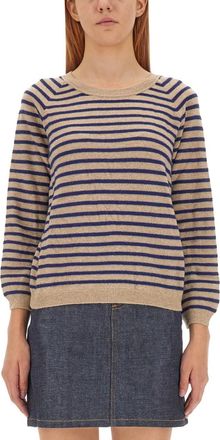 A.P.C. Multicolor Stripes Round Neck Sweater