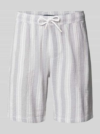 Mc Neal Regular Fit Shorts mit Strukturmuster in Mittelgrau, Gr&ouml;&szlig;e XXL