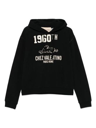 スウェット・トレーナー VALENTINO Valentino 'V Detail' hoodie Valentino V Detail Hoodie In Black | ModeSens