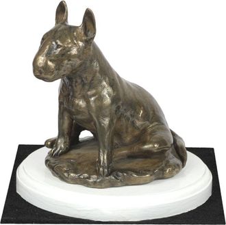 OEM Bull Terrier, Bull Terrier Iii - Estatuilla De Perro, Figura Sobre Base Blanca, Trofeo Para Exposici&oacute;n Canina De La Marca Art-dog
