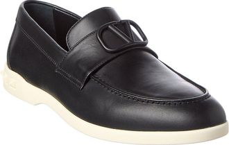 Valentino Vlogo Leather Loafer