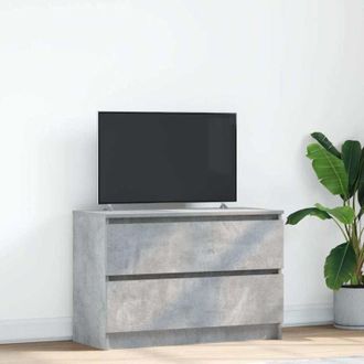 vidaXL Vidaxl - Mobile Porta tv Grigio Cemento 80x35x54 cm in Legno Multistrato