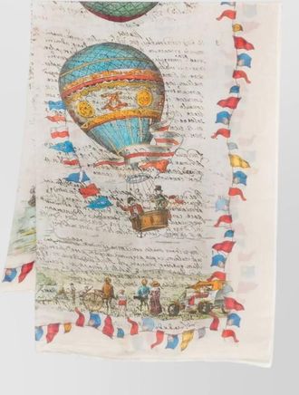 Faliero Sarti balloon motif silk blend stole