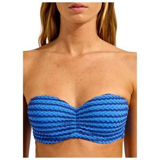 Seafolly Mesh Effect Bustier Bandeau Bikini-Top für Damen | orange