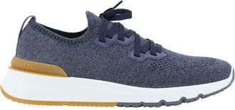 Brunello Cucinelli Blue Cotton Athletic Mens Sneakers