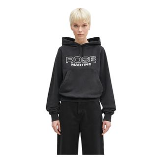Martine Rose Shrunken Hoodie - Dames - Sweatshirts & Hoodies - Zwart - Maat: XS Katoen