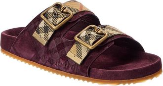 Burberry Check Suede Sandal
