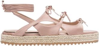 Scarosso Sweet Lace Sandal - Dames - Sandalen - Roze - 39 1/2 EU - Leer - Schoenen