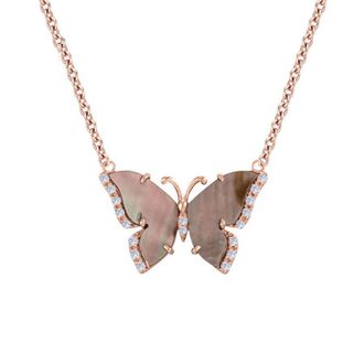 Le Vian Ladies Butterfly Necklaces set in 14K Strawberry Gold