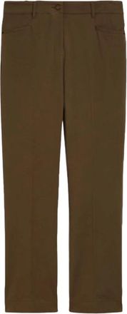 Pennyblack Mini-flare Broek - Dames - Straight fit broeken - Bruin - L - Katoen - Broeken
