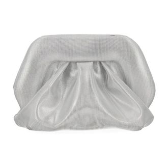 Themoir&egrave; Clutch met geplooide details - Dames - Clutches - Grijs - ONE Size - Leer - Tassen