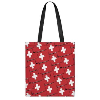 Generic Switzerland Flag Or Banner Womens Tote Casual Shopping Bag Lightweight Shoulder Bags Hobos Handbag for Work Travel Daily 35x40cm