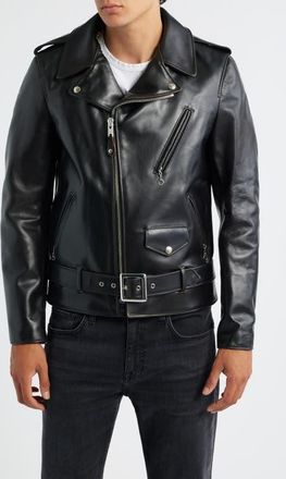 Schott NYC Perfecto Heavyweight Leather Moto Jacket in Black at Nordstrom, Size Xx-Large
