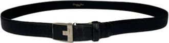 Dior Pre-owned Riem met slangenprint en sluiting - Dames - Vintage Accessoires - Zwart - ONE Size - Leer - Vintage