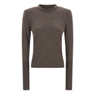 Pinko Round-neck Knitwear - female - PINKO - Round-neck Knitwear - Brown - XS - Knitwear