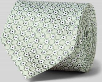 Monti Krawatte aus Seide im Allover-Look (7 cm) in Gruen, Gr&ouml;&szlig;e 1