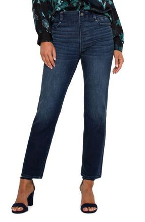 Liverpool L.A. Gia Glider Pull-On Crop Flare Jeans in Warner Lake at Nordstrom, Size 10