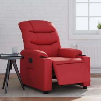 vidaXL Vidaxl - Sill&oacute;n Reclinable El&eacute;ctrico De Cuero Sint&eacute;tico Rojo