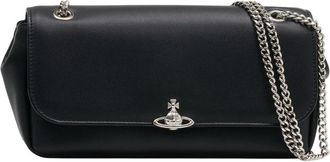 Vivienne Westwood Tassen, Dames, Zwart, ONE Size, Polyester, Chain Crossbody Tas