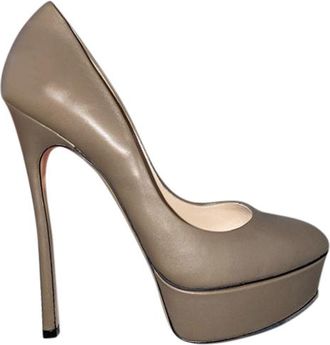 Casadei Taupe Platform Stiletto Pumps Size 38