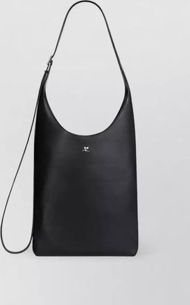 Courr&egrave;ges melt leather tote bag shoulder strap