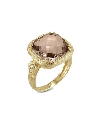 I.Reiss Company Color Collection 14K 6.78 Ct. Tw. Diamond & Smokey Topaz Ring