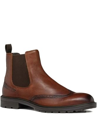 Geox leather Chelasea boots - men - Leather/Other fibres/Leather - 40 - Brown