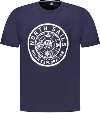 North Sails Mens Ocean Exploration Graphic Tee - Dark Blue Cotton - Size X-Large
