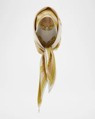 Versace Barocco Silk Twill Scarf