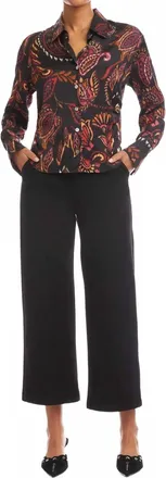 Fifteen Twenty Tawnie Side Pleat Shirt In Paisley
