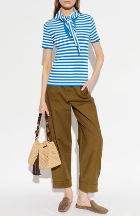 Max Mara T-shirt Palmeti, Womens, Blue