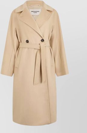 Max Mara virgin wool double-breasted belted coat