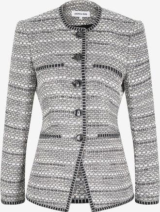 Veronica Beard Kurzer Blazer mit rundem Kragen aus Tweed Alessia