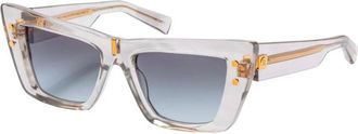 Balmain B - EYE Grey Shaded Cat Eye Ladies Sunglasses BPS-156 B 54