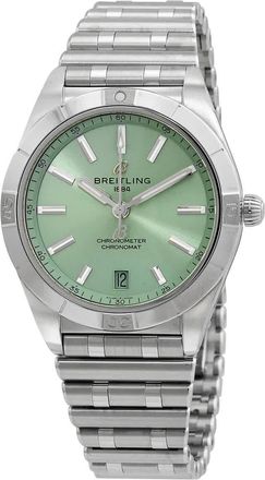 Breitling Chronomat Automatic Green Dial Ladies Watch a10380101L1a1