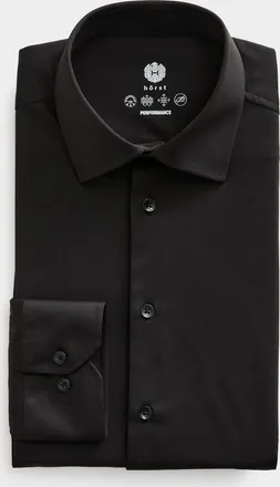 H&ouml;rst Mens Solid ultra-stretch shirt Slim fit