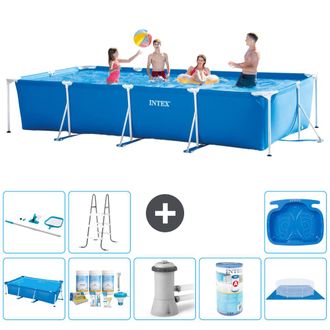 Intex Piscina Con Estructura Rectangular - 450x220x84 Cm - 7-piezas S30311