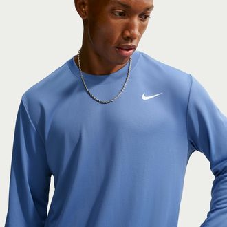 Nike Mens Dri-FIT Legend Long-Sleeve Fitness Top in Blue | DX0993-459