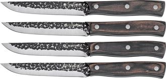 OEM Cuchillos Para Carne Zassenhaus Hunter, 4 Piezas, Acero/madera Pakka, 13 Cm