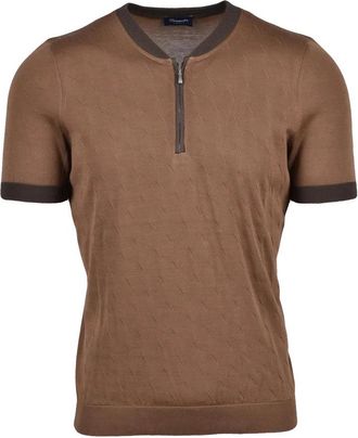 Drumohr Cotton Polo Shirt - Brown