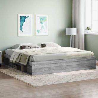 Berkfield Home Bed Frame Grey Sonoma 200x200 cm