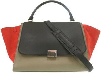 Celine Pre-owned Handbags, female, Green, Size: ONE SIZE Pre-owned Leather celine-bags