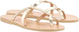 Ancient Greek Sandals Womens Armos Sandals In Platinum