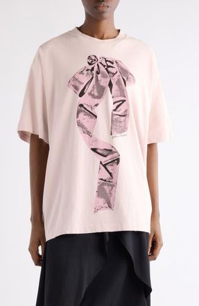 Acne Studios Edra Bell Graphic T-Shirt in Violet Pink at Nordstrom, Size X-Small