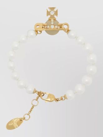 Vivienne Westwood kitty bracelet metal and pearl design