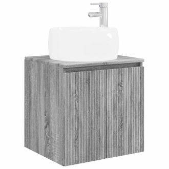 vidaXL Vanidad Con Lavabo De Pared Sonoma Gris 49,5 X 44,5 X 66 Cm Vidaxl