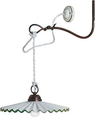 Ferroluce Applique Braccio Classica LAquila Metallo Ceramica Nero Sfumato Rame 1 Luce E27